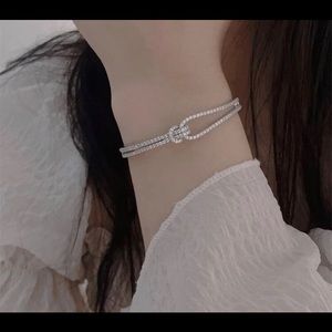 - Gorgeous silver plated rope knot bracelet with Swarovski elements